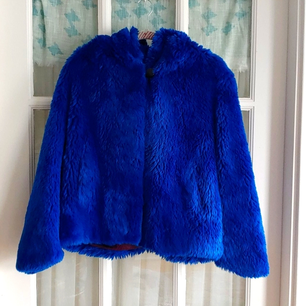 Vintage Faux Fur Hooded Jacket